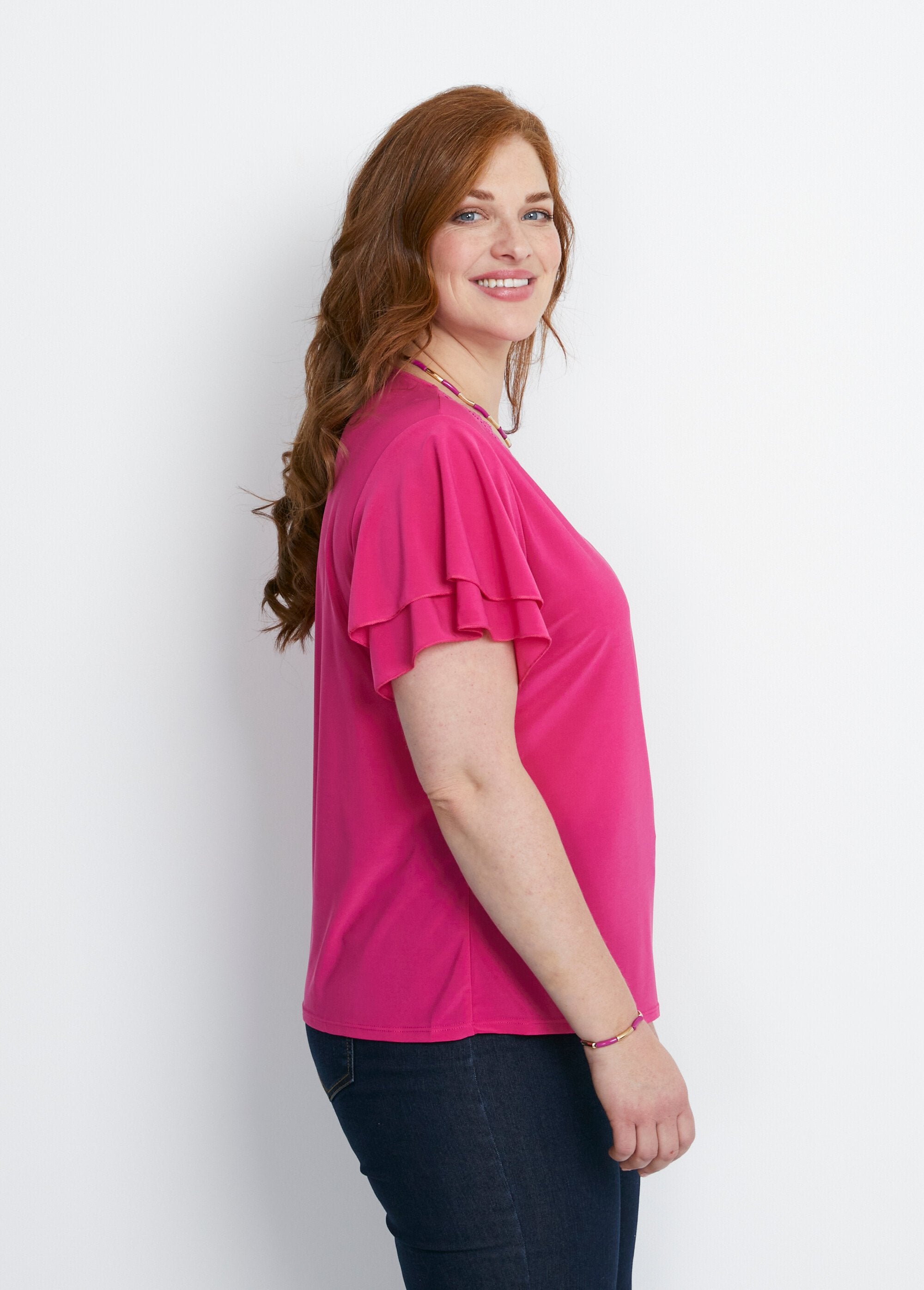 T-shirt_a_maniche_corte_con_volant_Fucsia_tinta_unita_DR1_curvy