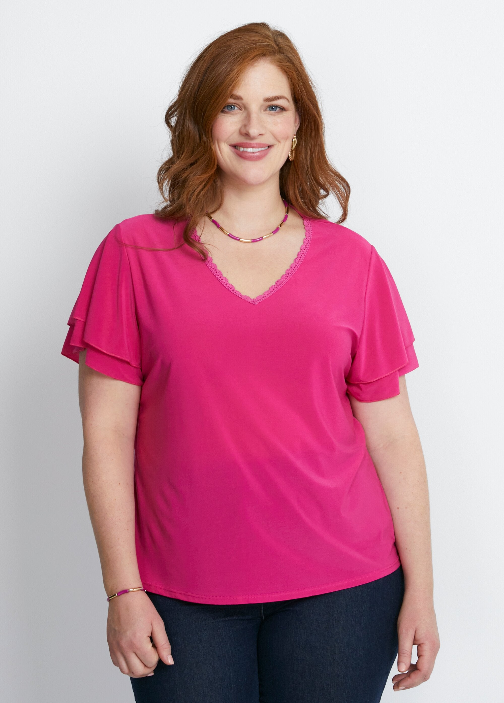 T-shirt_a_maniche_corte_con_volant_Fucsia_tinta_unita_FA1_curvy