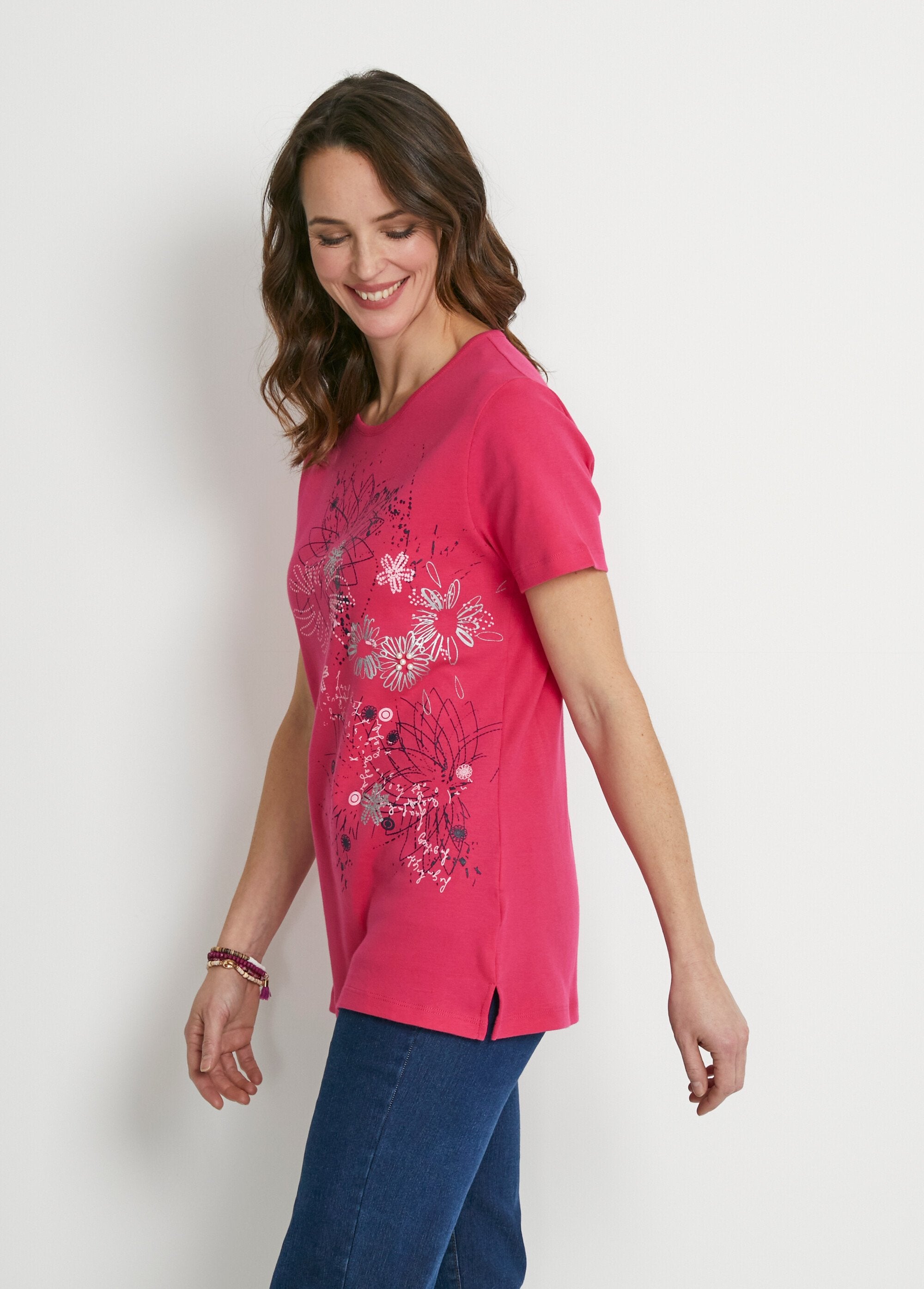 T-shirt_lunga_a_fiori_con_spacchi_laterali_Fucsia_DR1_slim