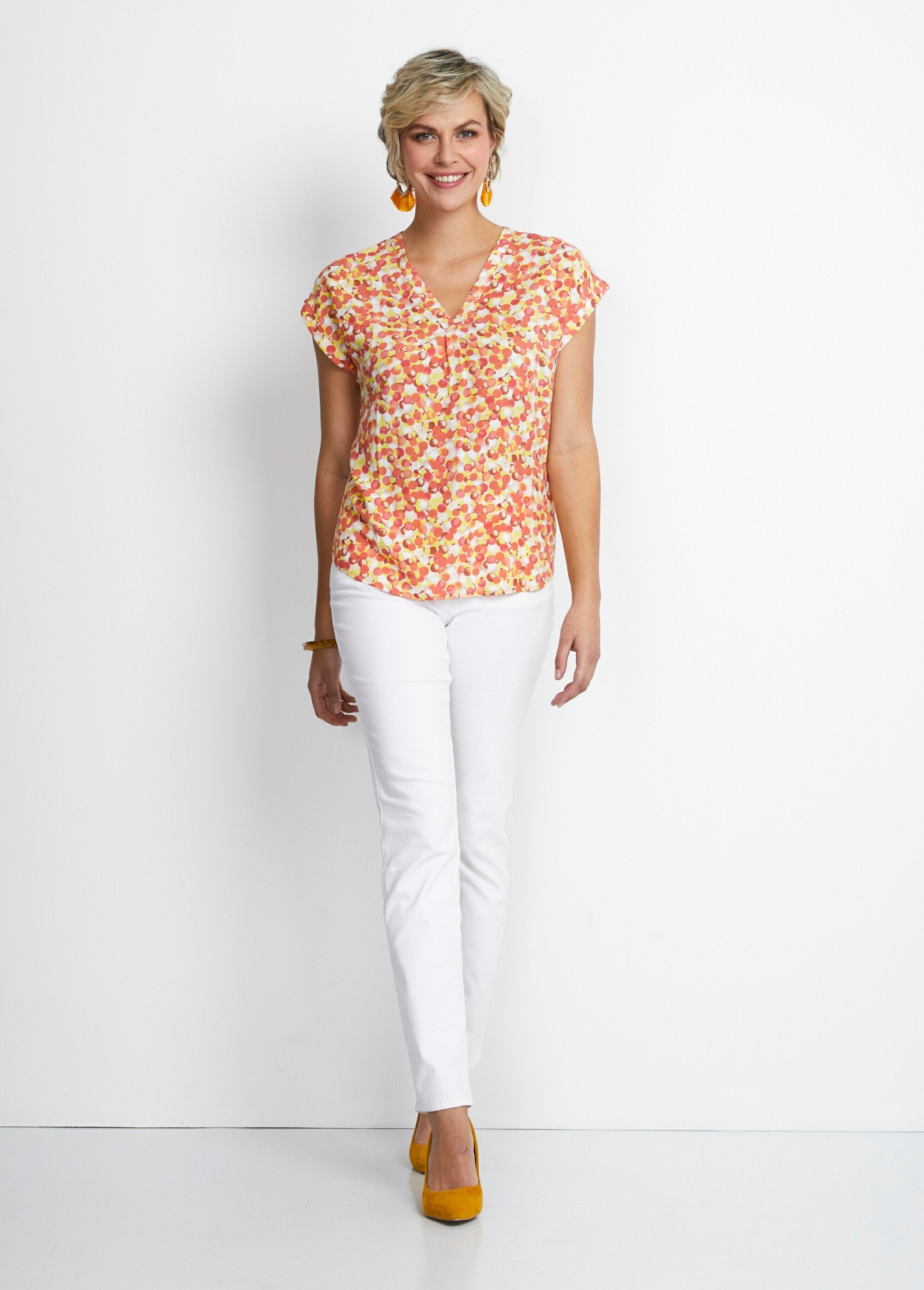 Tunica_di_media_lunghezza_con_maniche_a_kimono_Pois_corail_SF1_slim