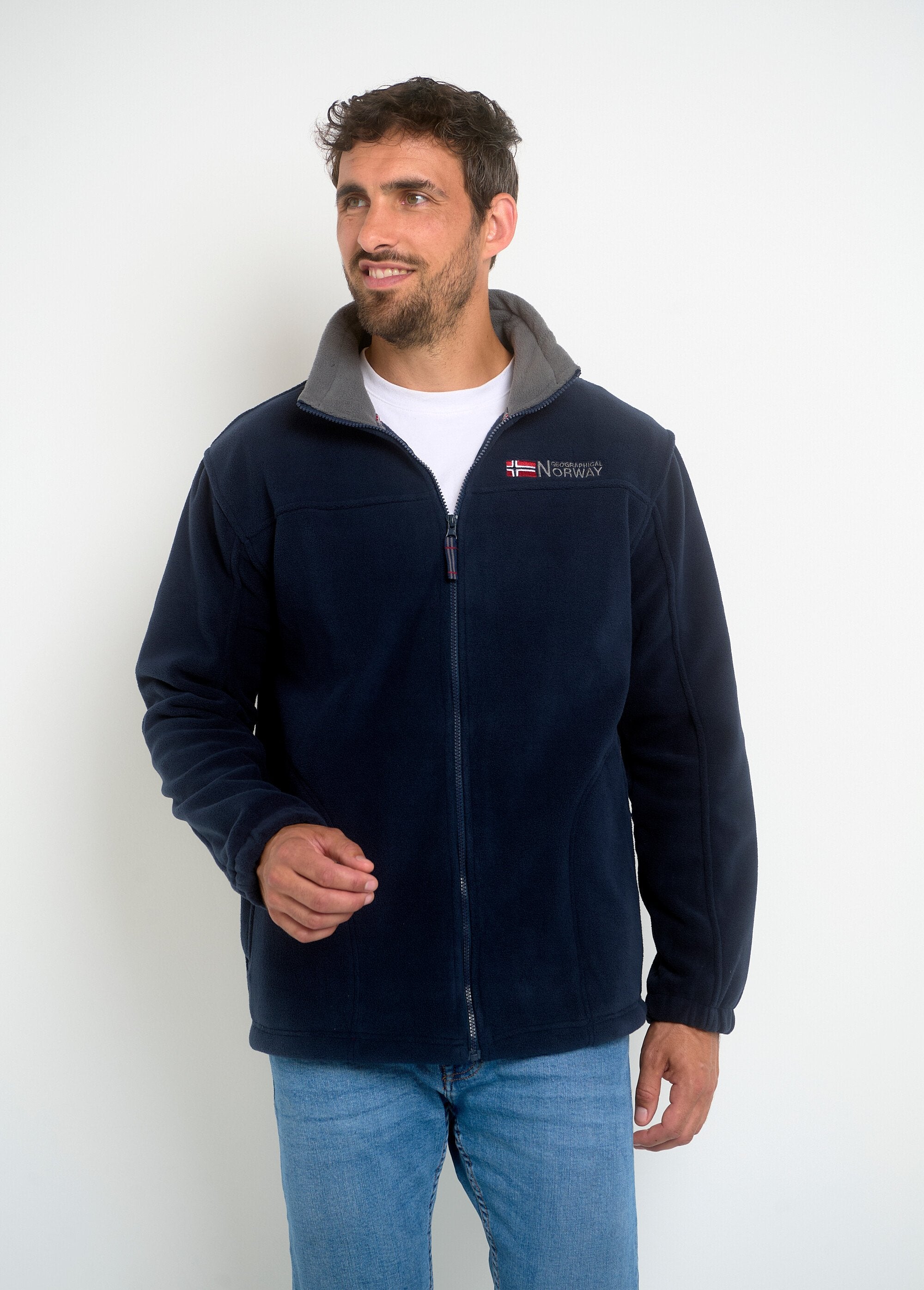 Giacca_in_pile_con_cappuccio_e_zip_Marine_FA1_slim