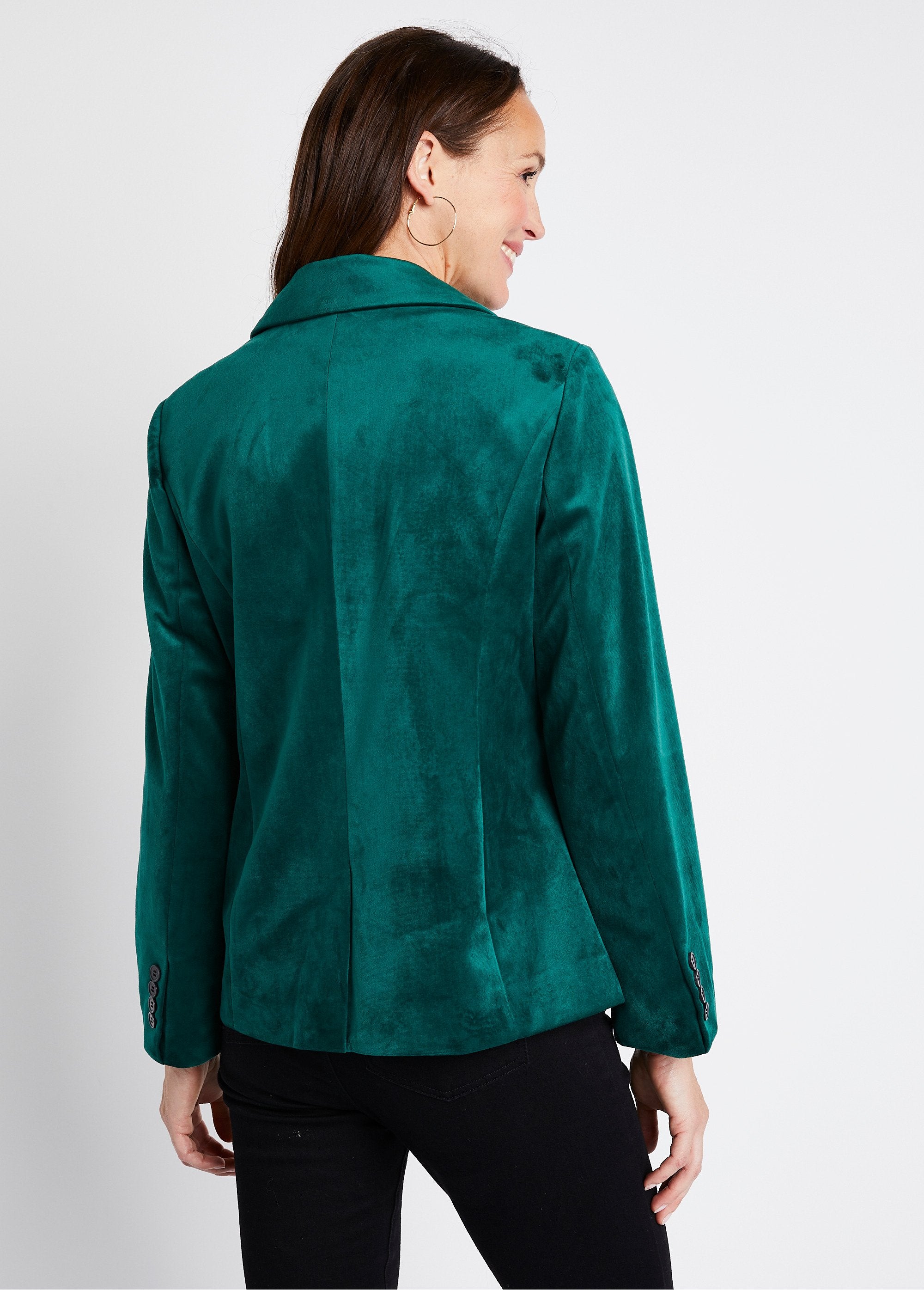 Giacca_blazer_dritta_in_velluto_tinta_unita_con_collo_sartoriale_Verde_DO1_slim