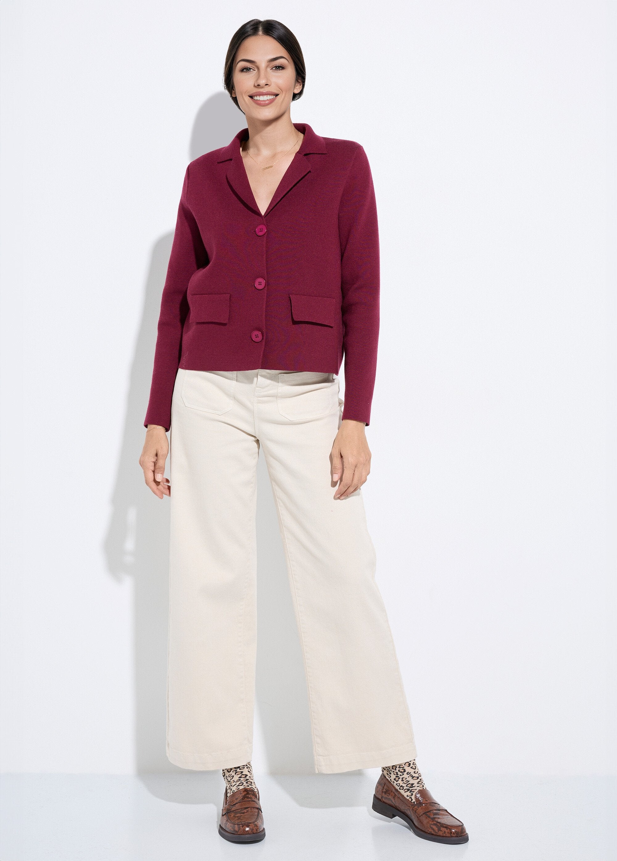 Giacca_corta_in_jacquard_tinta_unita_con_collo_sartoriale_Bordeaux_SF1_slim