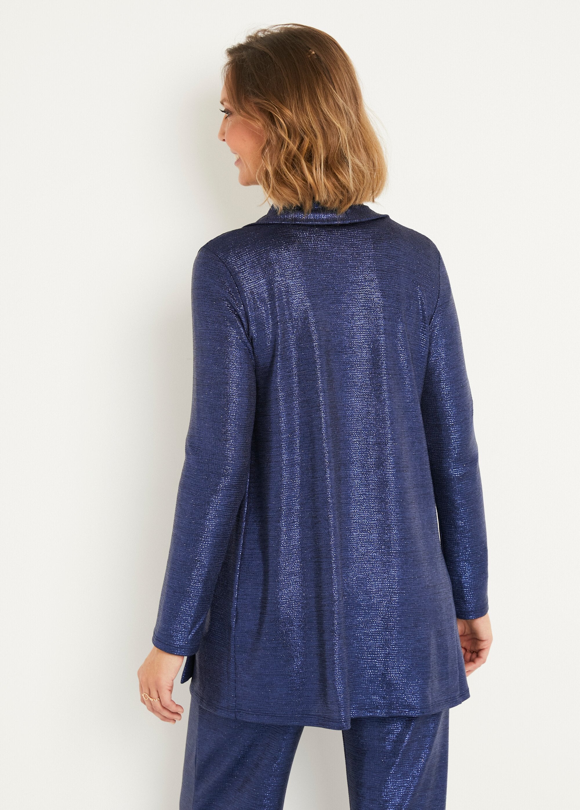 Giacca_lunga_formale_in_maglia_lucida_Bleu_nuit_DO1_slim