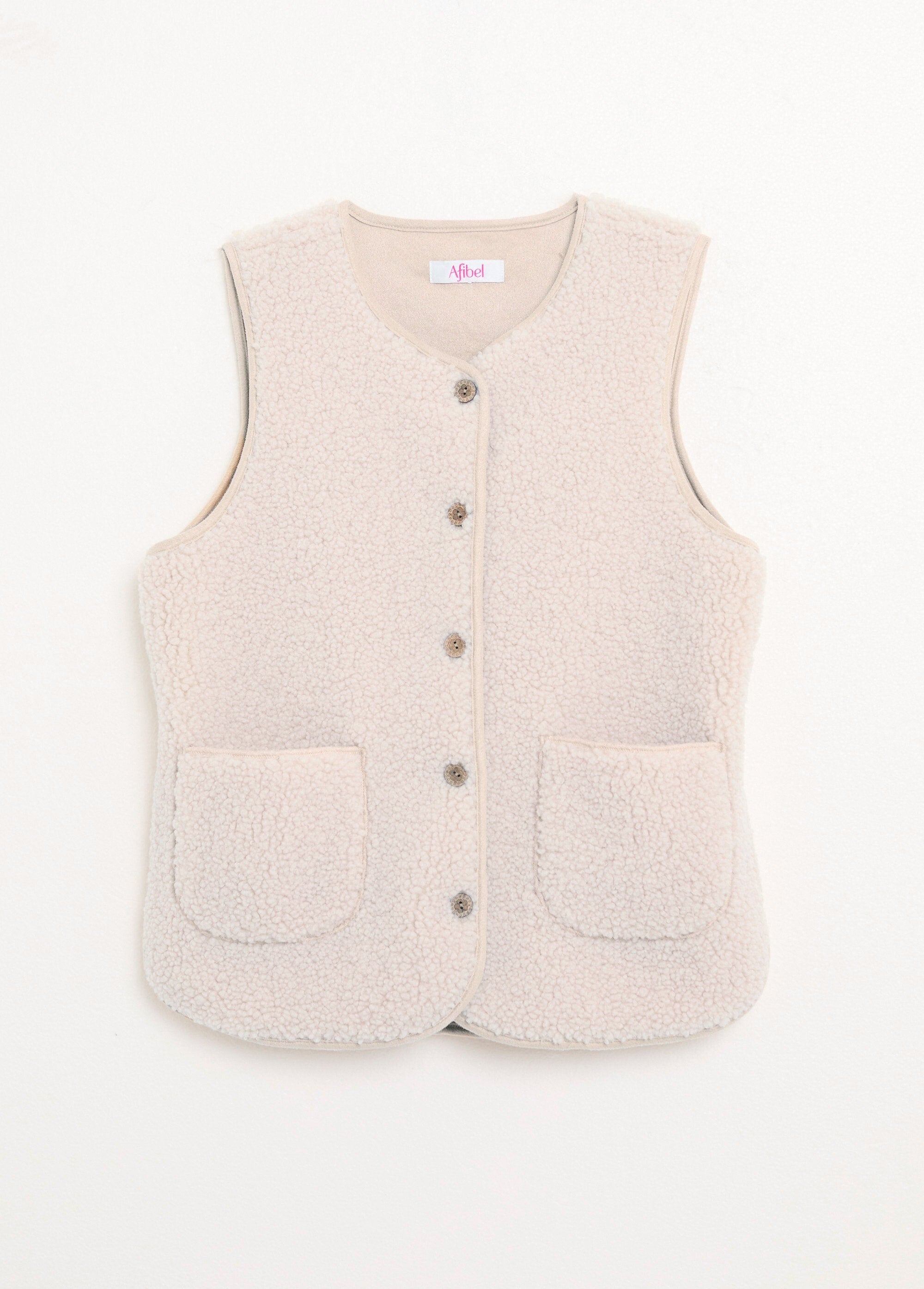 Giacca_senza_maniche_in_sherpa_con_fodera_in_velluto_Beige_AP1_slim