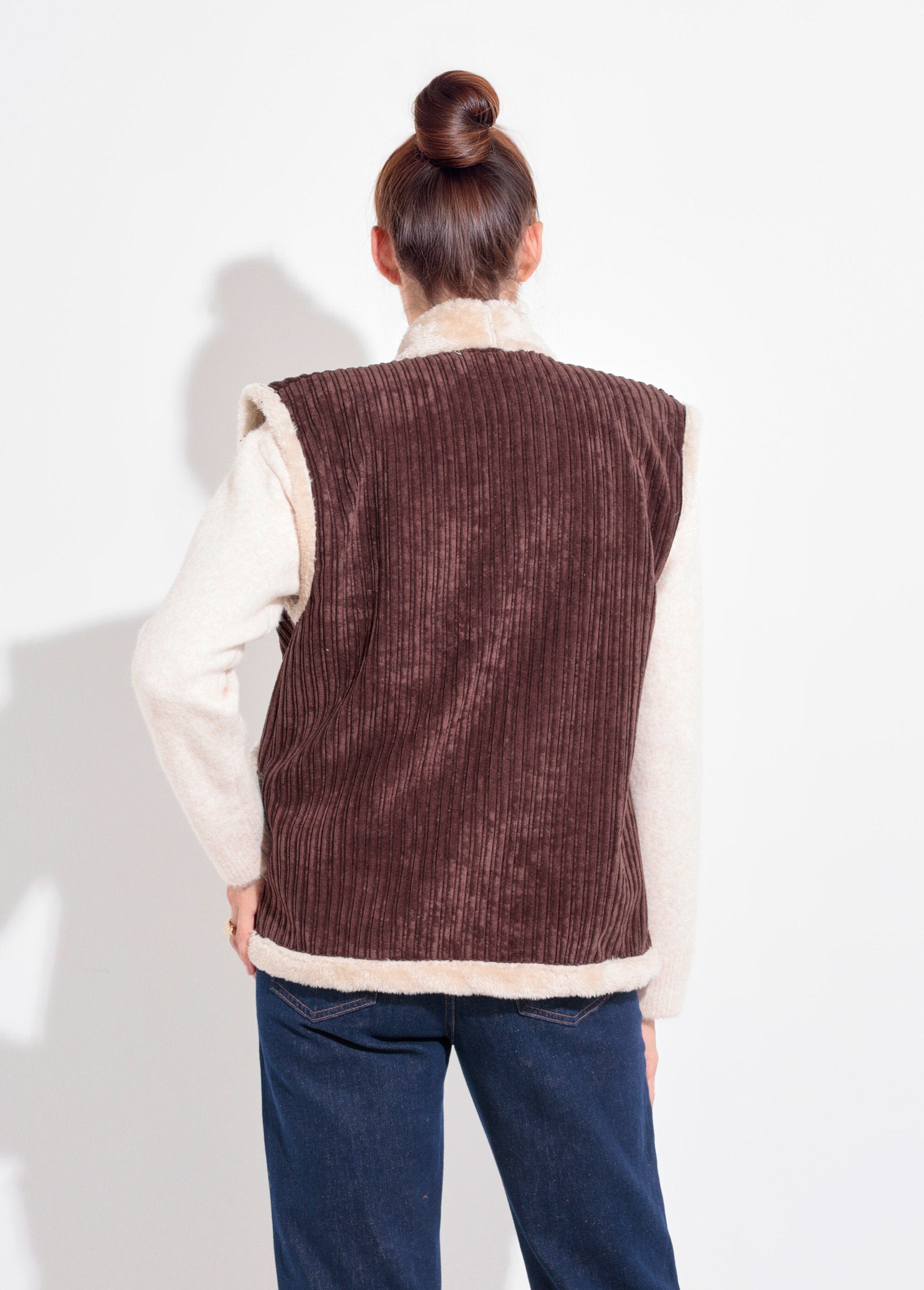 Giacca_senza_maniche_in_velluto_e_pelliccia_Marron_DO1_slim