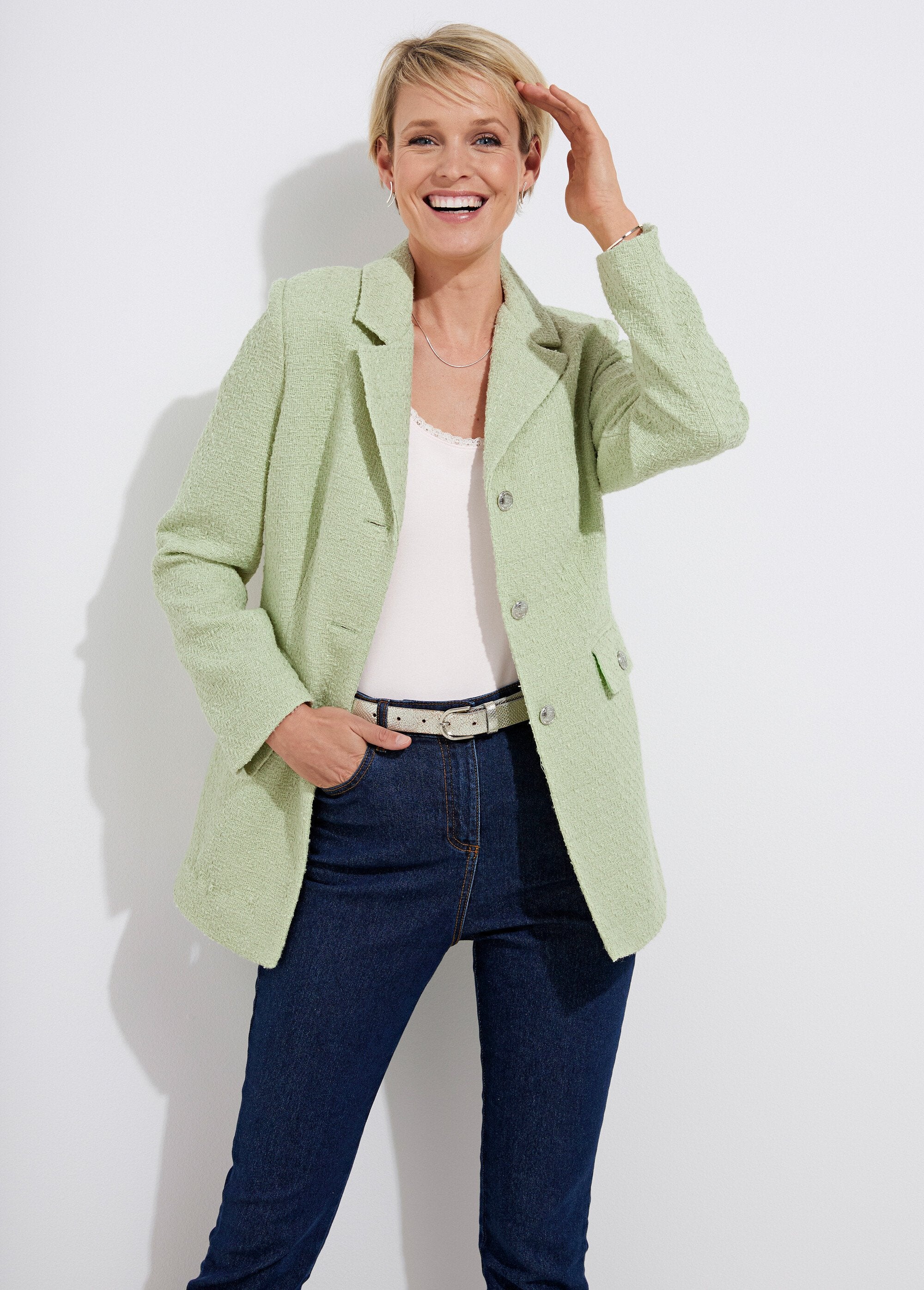 Giacca_dritta_button-down_in_tessuto_intrecciato_con_colletto_sartoriale_Vert_amande_FA1_slim